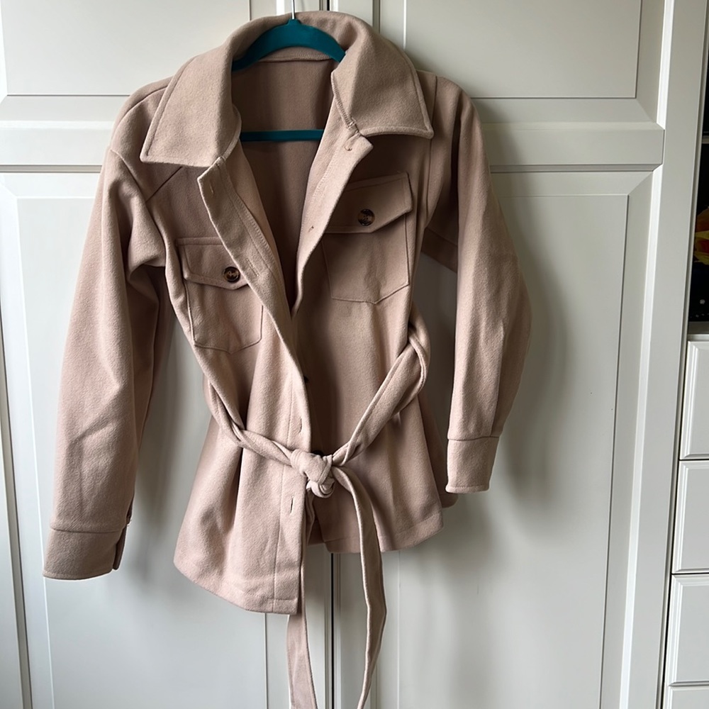 Unworn Tan Shacket Button Up